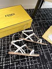 Fendi Gianvito rossiElle White Slippers - 4