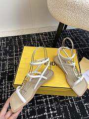 Fendi Gianvito rossiElle White Slippers - 2