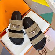 Hermes Jackson series Kelly buckle thong shoes  - 1