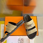 Hermes Jackson series Kelly buckle thong shoes  - 5