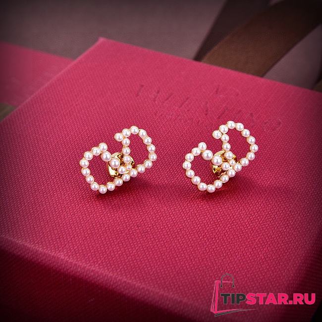 Valentino Gold Stud Earrings   - 1