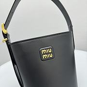 Miumiu Retro Bucket Bag Black 16X10X20CM  - 3