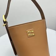 Miumiu Retro Bucket Bag Brown 16X10X20CM - 4