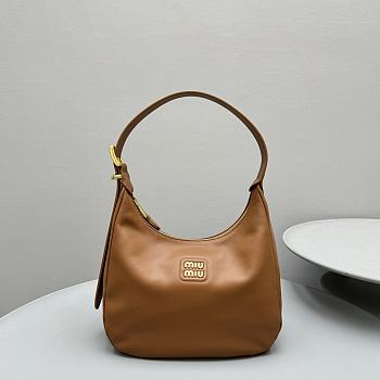 Miumiu Armpit Bag Brown 27x8x20cm