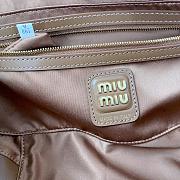 MiuMiu Arcadie Leather Bag Brown 27X12X9Cm - 3