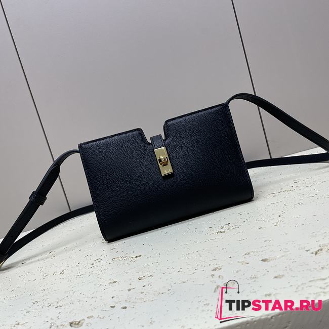 Celine New Mini16 Small Shoulder Bag Black 18x12x3.5cm - 1