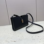 Celine New Mini16 Small Shoulder Bag Black 18x12x3.5cm - 5