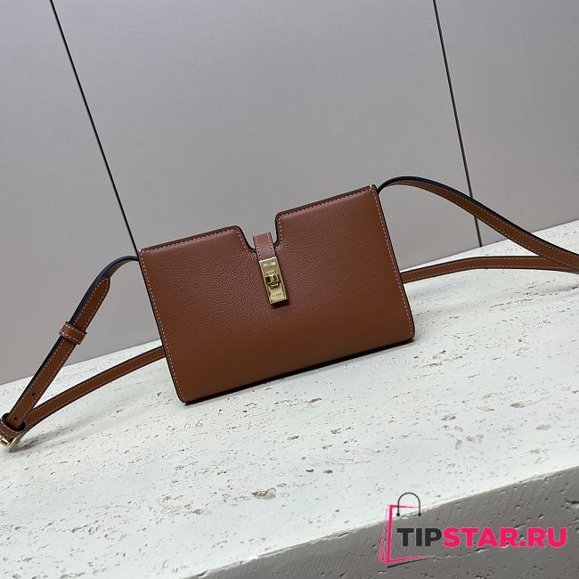 Celine New Mini16 Small Shoulder Bag Brown 18x12x3.5cm - 1