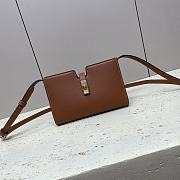 Celine New Mini16 Small Shoulder Bag Brown 18x12x3.5cm - 1