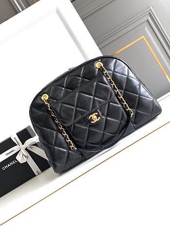 Chanel 24A Bowling Bag Black 28X44X15.5cm