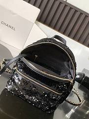 CHANEL 24c Sequin Backpack Black 25x21x15cm - 2