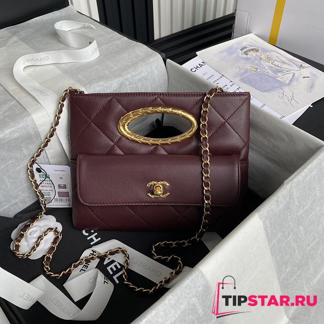 CHANEL 24B Burgundy Handbags 24 × 34 × 8 cm - 1