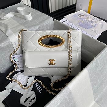 CHANEL 24B White Grey Handbags 24 × 34 × 8 cm