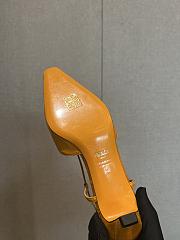 Fendi Square-toe Slingback Yellow Shoes - 6