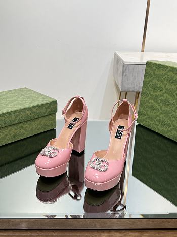 Gucci Queen Margeret Pink Metal Leather