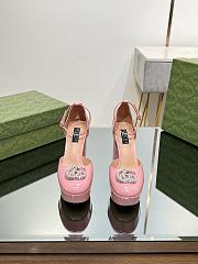 Gucci Queen Margeret Pink Metal Leather - 5