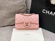 Chanel Pink Classic Lambskin Leather Single Flap Bag 20x10X6cm - 1