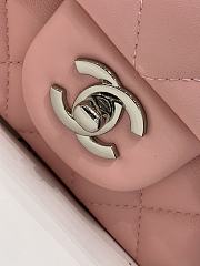 Chanel Pink Classic Lambskin Leather Single Flap Bag 20x10X6cm - 3