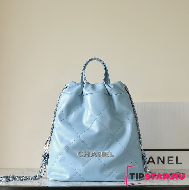 Chanel Calf Light Blue Small 34X29X10.5cm - 1