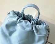 Chanel Calf Light Blue Small 34X29X10.5cm - 3