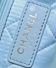 Chanel Calf Light Blue Small 34X29X10.5cm - 6