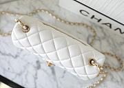 Chanel White Classic Lambskin Leather Flap Bag 20x13x7cm - 6