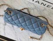 Chanel Blue Classic Lambskin Leather Flap Bag 20x13x7cm - 3