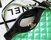 Chanel Mini Shopping Bag Green Black 24.5x22x5.5cm - 3