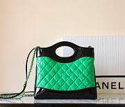 Chanel Mini Shopping Bag Green Black 24.5x22x5.5cm - 4