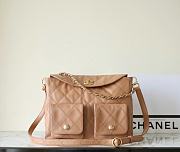 Chanel Hobo Bag Brown Cowhide 30x21x5cm  - 1