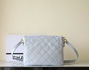 Chanel Hobo Bag Blue Grey Cowhide 30x21x5cm - 6