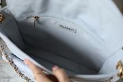 Chanel Hobo Bag Blue Grey Cowhide 30x21x5cm - 4