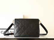 Chanel Hobo Bag Black Cowhide Small 24.5x19x5cm - 4