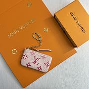 LV Damier Small Leather Pink Wallet 12X7CM - 3