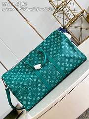 LV KEEPALL BANDOULIÈRE 50 Green Flower Travel Bag 50 x 29 x 23 cm - 5