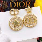 Dior diamond round earrings gold - 1