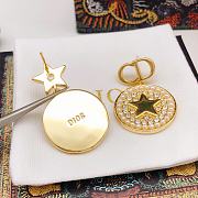 Dior diamond round earrings gold - 3