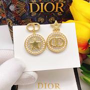 Dior diamond round earrings gold - 2