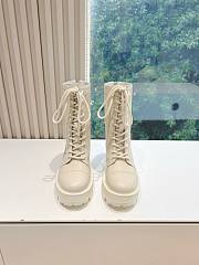 G203 Dior 2024 Super Slim Boots White Beige  - 1