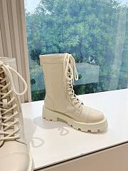 G203 Dior 2024 Super Slim Boots White Beige  - 5