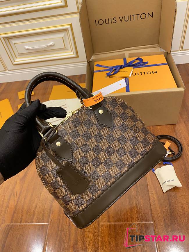 LV Alma BB Bag Brown Damier Ebene Canvas 25x19x12CM - 1