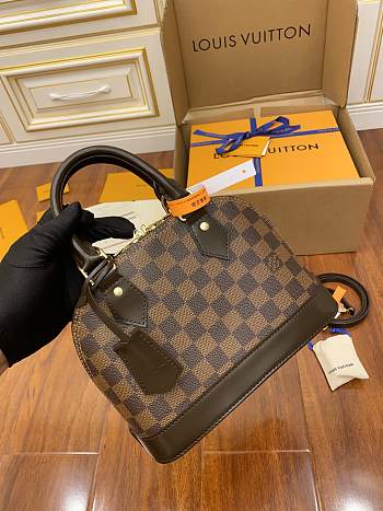 LV Alma BB Bag Brown Damier Ebene Canvas 25x19x12CM