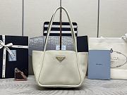 Prada Hand-held Shopping Bag White 25x18.5x12.5cm - 1