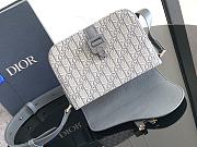 Dior Small Saddle Messenger Bag Grey 23 x 18 x 6 cm - 5