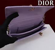 Lady Dior Pearl Clutch Crossbody Bag Patent Leather Purple 21x11.5x4.5cm  - 6