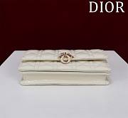 Lady Dior Pearl Clutch Crossbody Bag Patent Leather White 21x11.5x4.5cm - 6