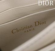 Lady Dior Pearl Clutch Crossbody Bag Patent Leather White 21x11.5x4.5cm - 5