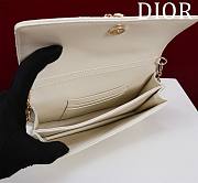 Lady Dior Pearl Clutch Crossbody Bag Patent Leather White 21x11.5x4.5cm - 3