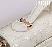 Lady Dior Pearl Clutch Crossbody Bag Patent Leather White 21x11.5x4.5cm - 4