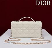 Lady Dior Pearl Clutch Crossbody Bag Patent Leather White 21x11.5x4.5cm - 2